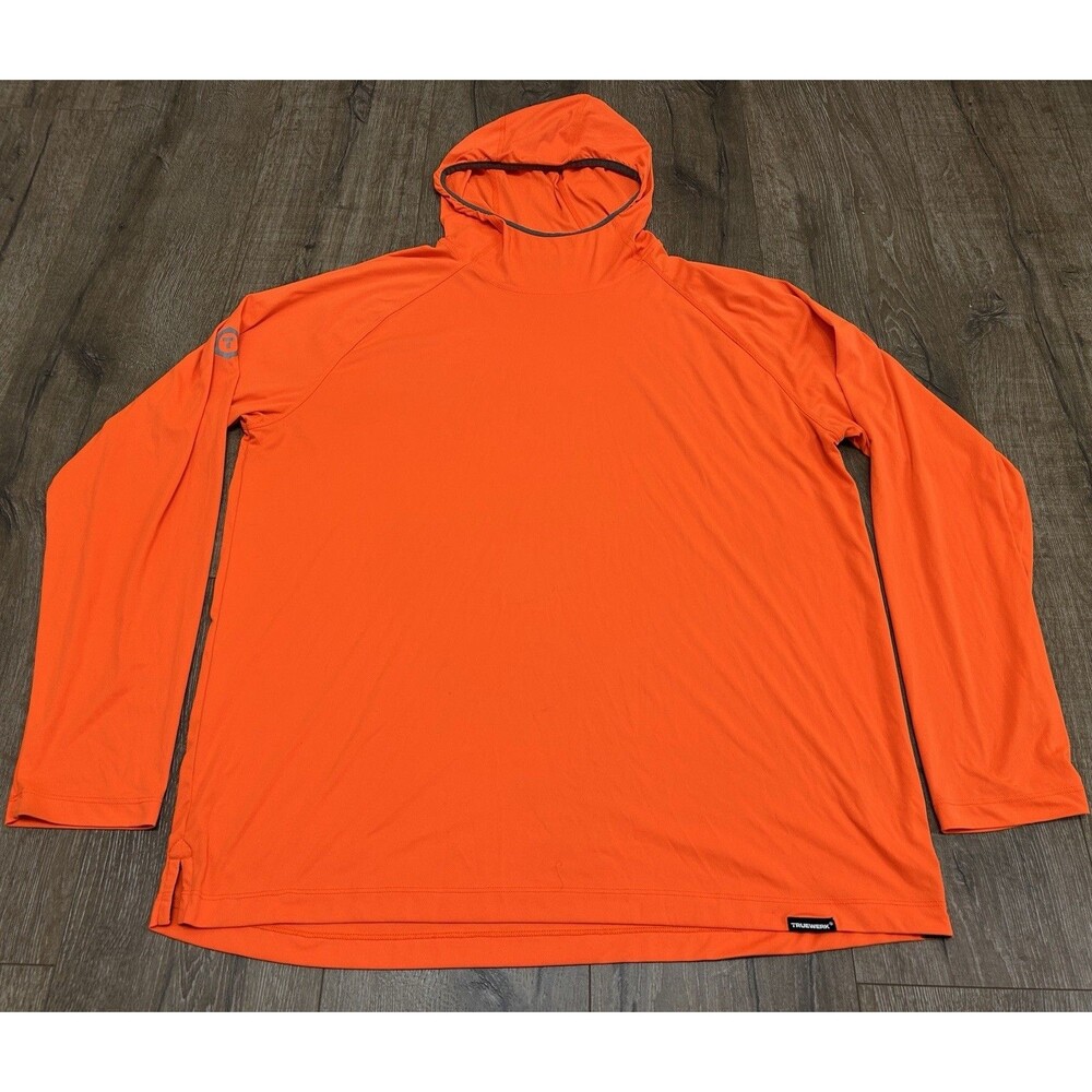 Truewerk B1 Sun Hoodie Men’s XL Lightweight Performance Mens Orange UPF